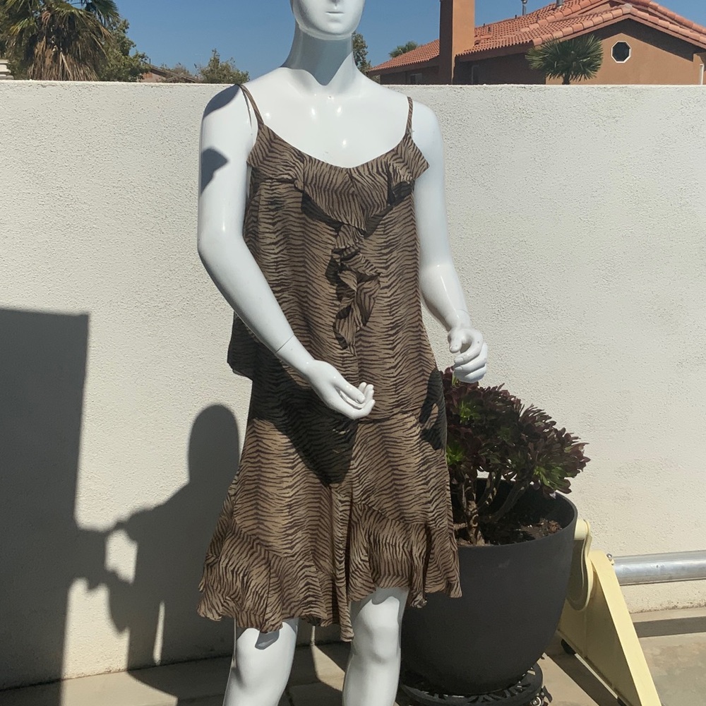 Liz Claiborne Brown zebra  Patterned Skirt Set